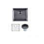 Gun Metal Grey Stainless Steel Handmade Top/Undermount Single Bowl Kitchen/Laundry Sink 510x450x230mm